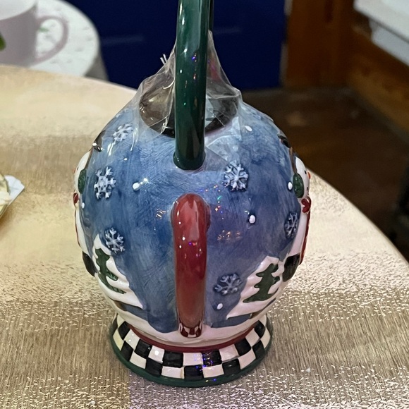 Debbie Mumm Snowman Teapot Sakura China NEW - Picture 5 of 7